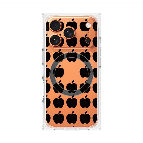 Premium Square Case with MagSafe［ Apple - Black ］