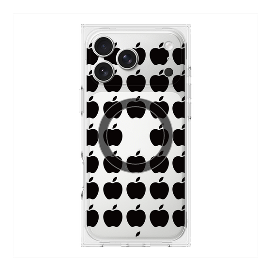 Premium Square Case with MagSafe［ Apple - Black ］