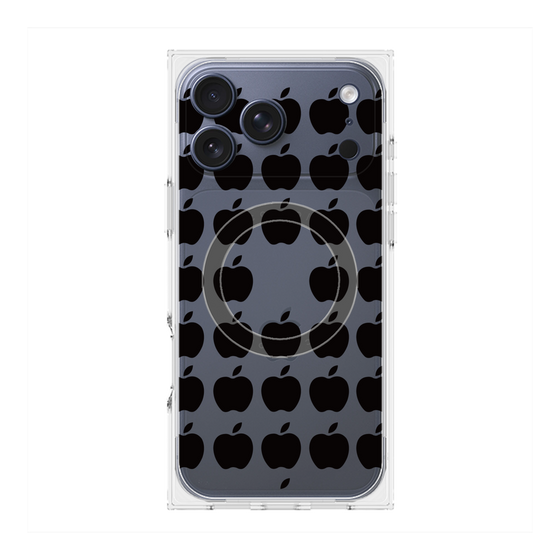 Premium Square Case with MagSafe［ Apple - Black ］