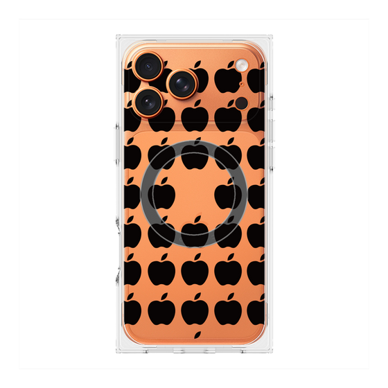 Premium Square Case with MagSafe［ Apple - Black ］