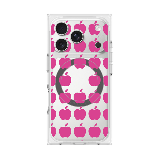 Premium Square Case with MagSafe［ Apple - Pink ］