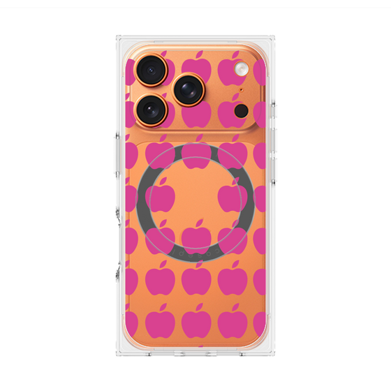 Premium Square Case with MagSafe［ Apple - Pink ］