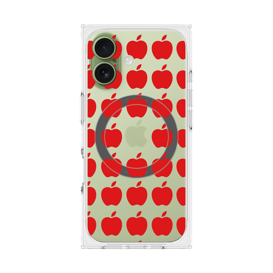 Premium Square Case with MagSafe［ Apple - Red ］