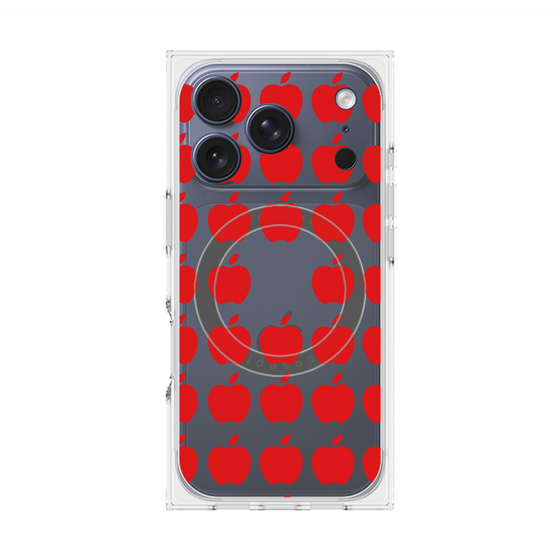 Premium Square Case with MagSafe［ Apple - Red ］