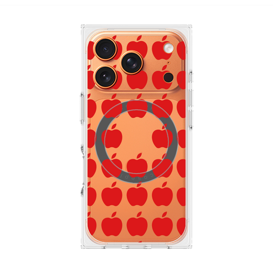 Premium Square Case with MagSafe［ Apple - Red ］