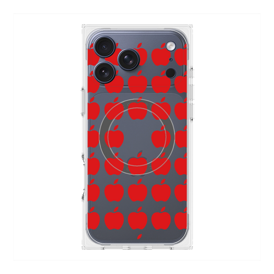 Premium Square Case with MagSafe［ Apple - Red ］