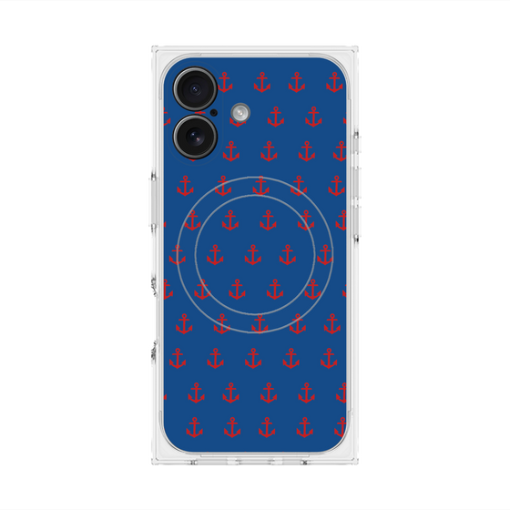 Premium Square Case with MagSafe［ Anchor - Red ］