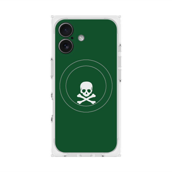 Premium Square Case with MagSafe［ Skull - Green ］