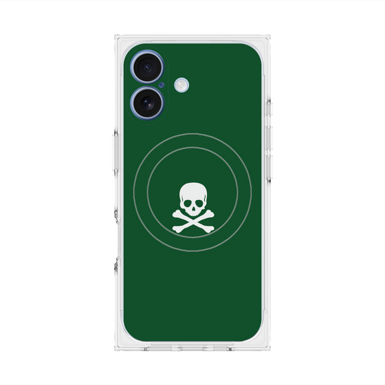 Premium Square Case with MagSafe［ Skull - Green ］