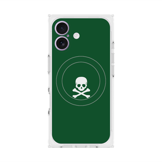 Premium Square Case with MagSafe［ Skull - Green ］