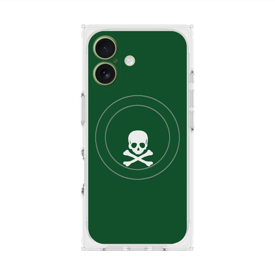 Premium Square Case with MagSafe［ Skull - Green ］
