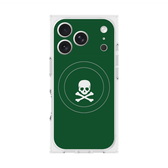 Premium Square Case with MagSafe［ Skull - Green ］