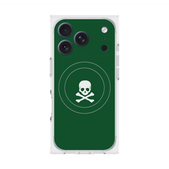 Premium Square Case with MagSafe［ Skull - Green ］
