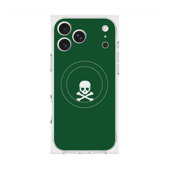 Premium Square Case with MagSafe［ Skull - Green ］