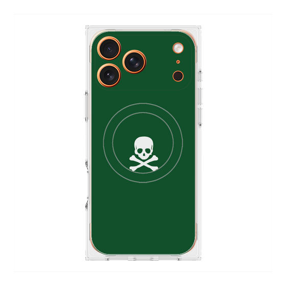 Premium Square Case with MagSafe［ Skull - Green ］