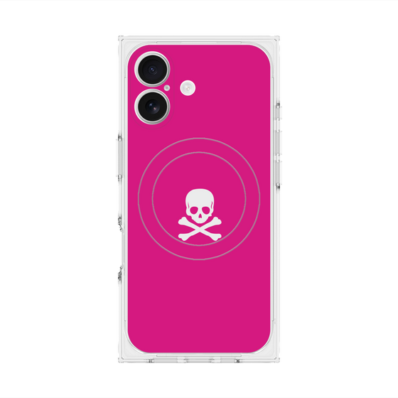 Premium Square Case with MagSafe［ Skull - Pink ］