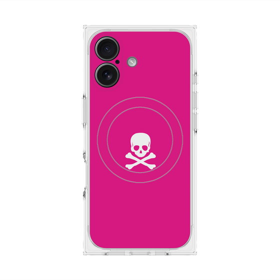 Premium Square Case with MagSafe［ Skull - Pink ］