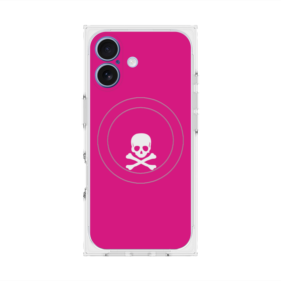 Premium Square Case with MagSafe［ Skull - Pink ］