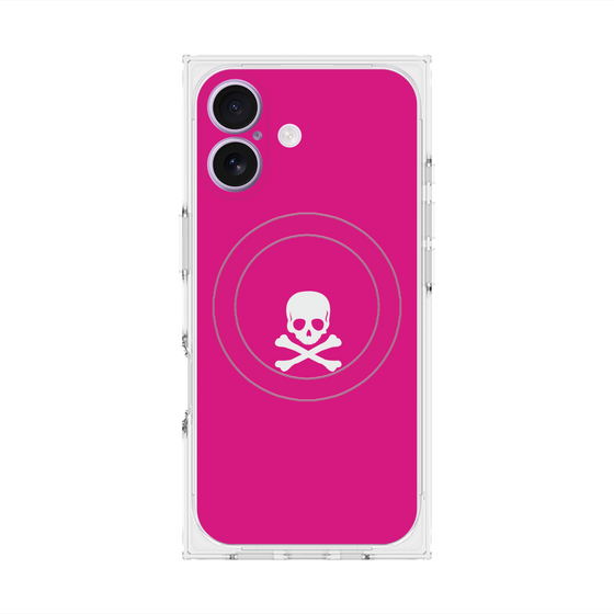 Premium Square Case with MagSafe［ Skull - Pink ］