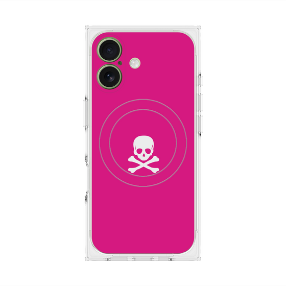 Premium Square Case with MagSafe［ Skull - Pink ］