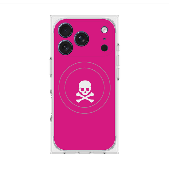 Premium Square Case with MagSafe［ Skull - Pink ］