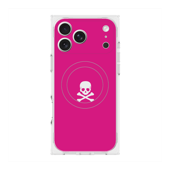 Premium Square Case with MagSafe［ Skull - Pink ］