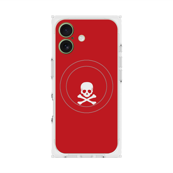 Premium Square Case with MagSafe［ Skull - Red ］