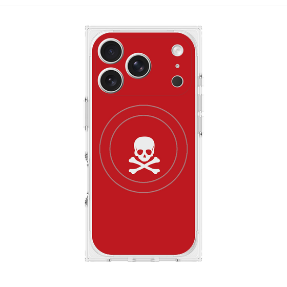Premium Square Case with MagSafe［ Skull - Red ］