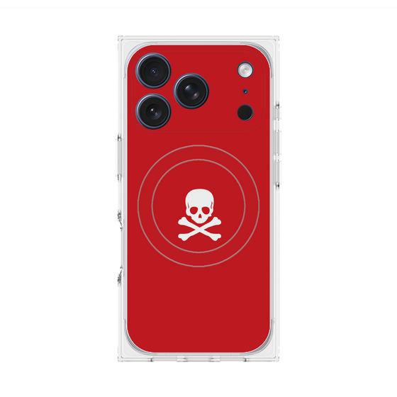 Premium Square Case with MagSafe［ Skull - Red ］