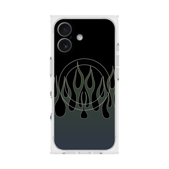 Premium Square Case with MagSafe［ Flame - Blue ］