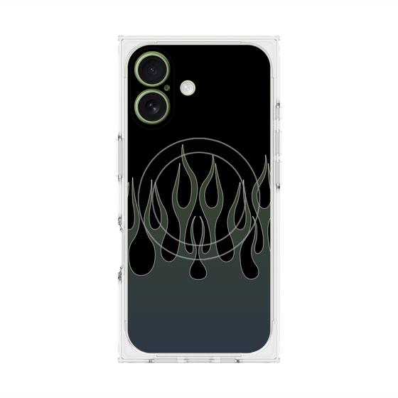 Premium Square Case with MagSafe［ Flame - Blue ］