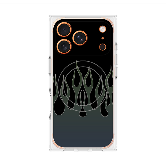 Premium Square Case with MagSafe［ Flame - Blue ］