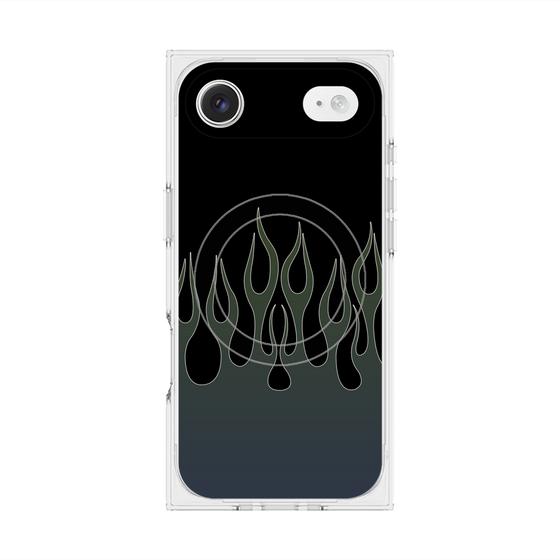 Premium Square Case with MagSafe［ Flame - Blue ］