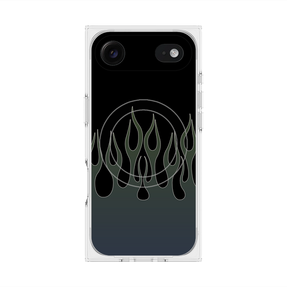 Premium Square Case with MagSafe［ Flame - Blue ］