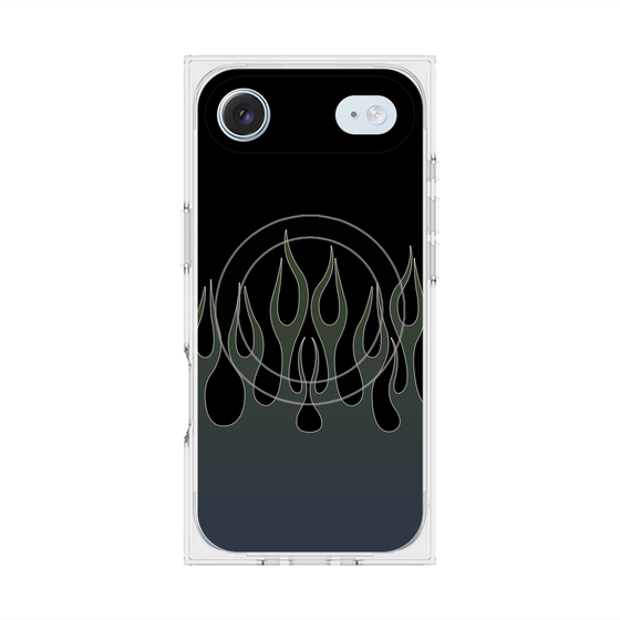 Premium Square Case with MagSafe［ Flame - Blue ］