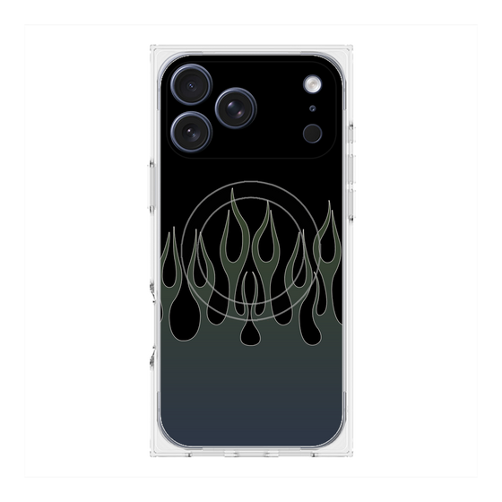 Premium Square Case with MagSafe［ Flame - Blue ］