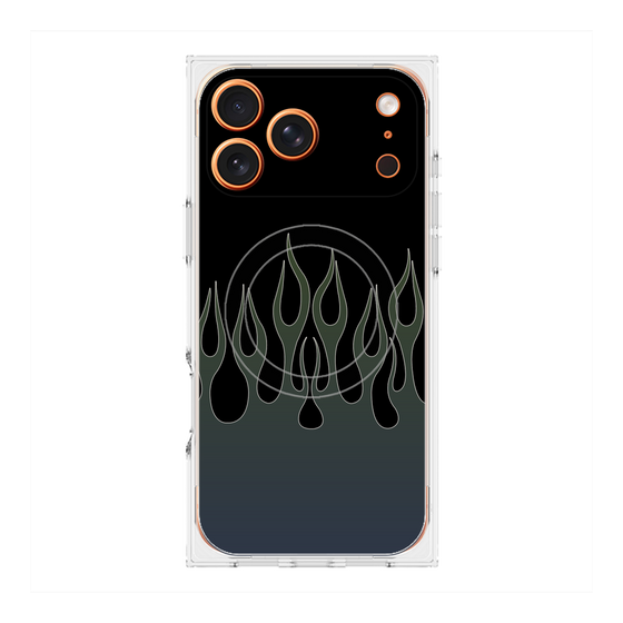 Premium Square Case with MagSafe［ Flame - Blue ］