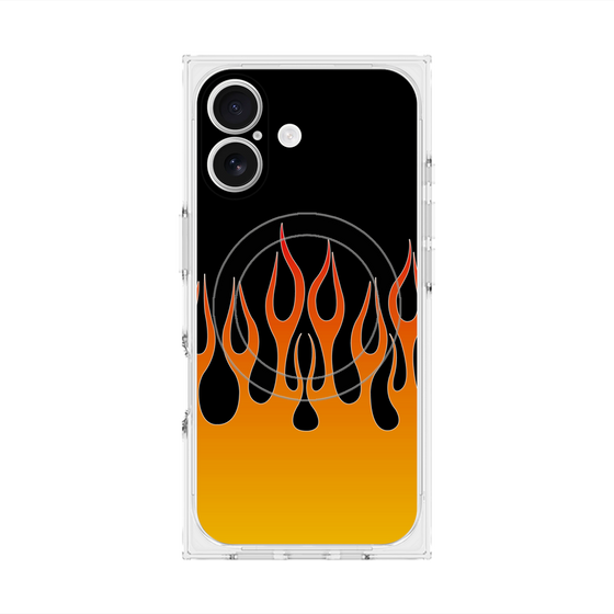 Premium Square Case with MagSafe［ Flame - Orange ］