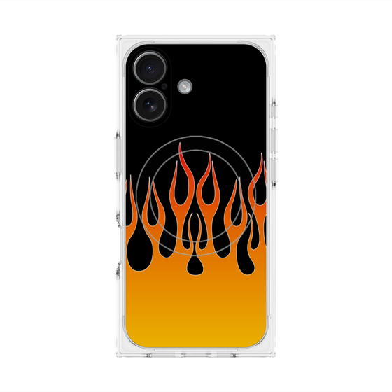 Premium Square Case with MagSafe［ Flame - Orange ］