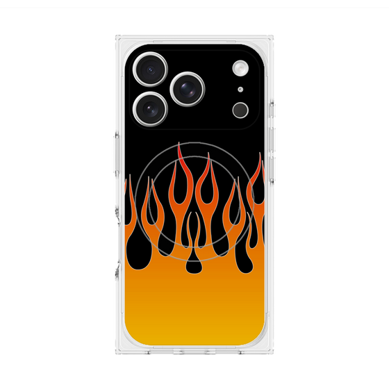 Premium Square Case with MagSafe［ Flame - Orange ］