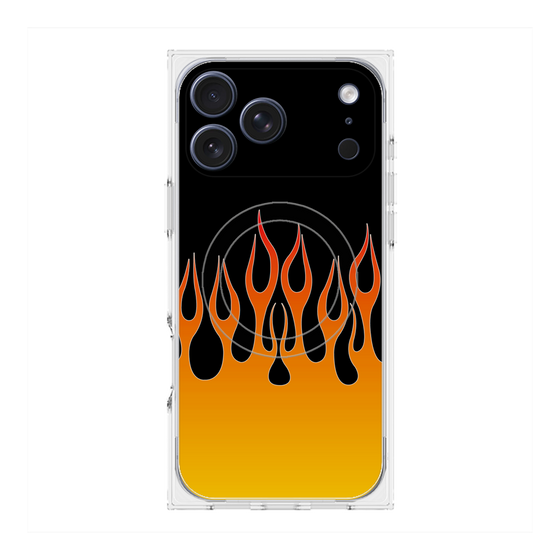 Premium Square Case with MagSafe［ Flame - Orange ］