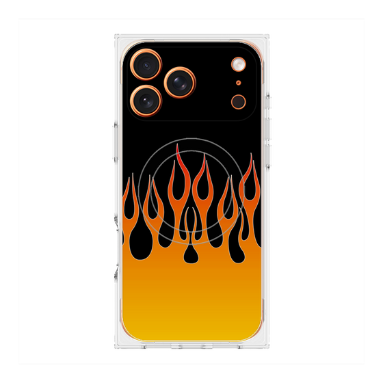 Premium Square Case with MagSafe［ Flame - Orange ］