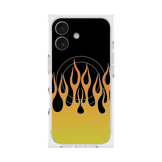 Premium Square Case with MagSafe［ Flame - Yellow ］