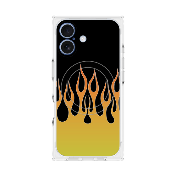 Premium Square Case with MagSafe［ Flame - Yellow ］