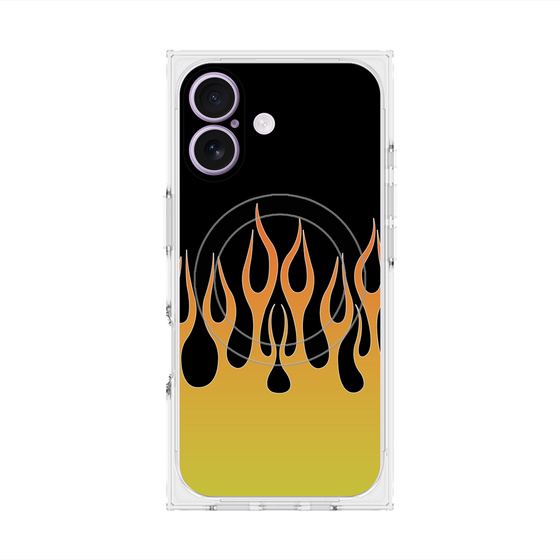 Premium Square Case with MagSafe［ Flame - Yellow ］