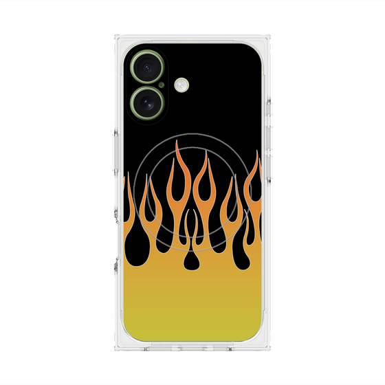 Premium Square Case with MagSafe［ Flame - Yellow ］