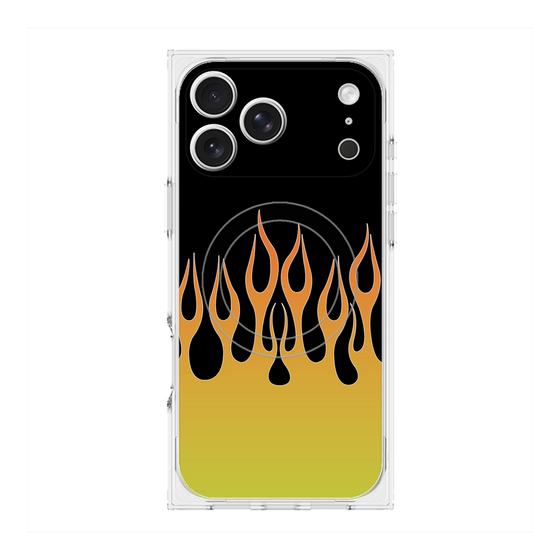 Premium Square Case with MagSafe［ Flame - Yellow ］