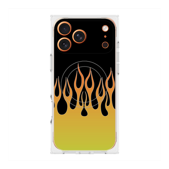 Premium Square Case with MagSafe［ Flame - Yellow ］