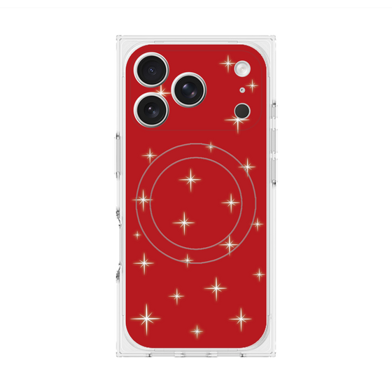 Premium Square Case with MagSafe［ Glitter - Red ］