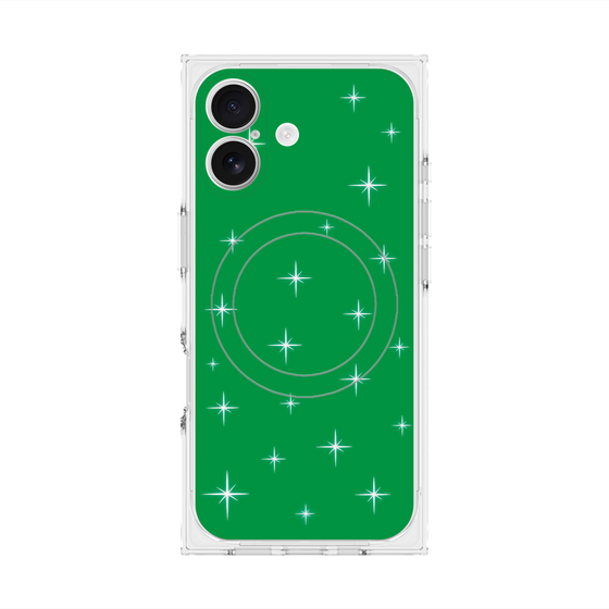 Premium Square Case with MagSafe［ Glitter - Green ］